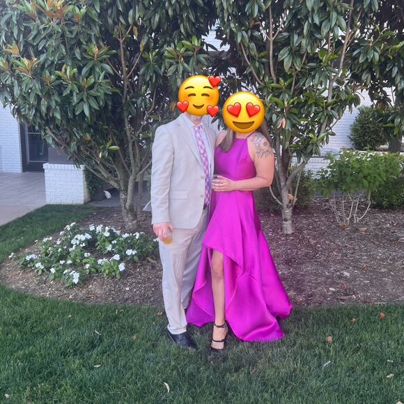 LULU's Chic Minimalist Modern Special Event Sexy High Low Hem Dress - Picture 4 of 5